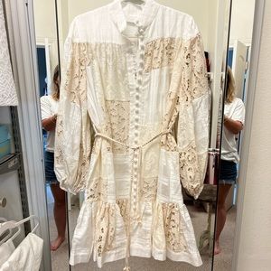 NWT Zimmermann Patchwork Lace Andie Dropwaist Mini